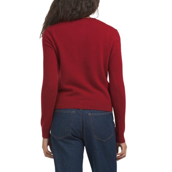 WILT Karanda Red Cashmere Bobble Button Cardigan - Picture 2 of 2
